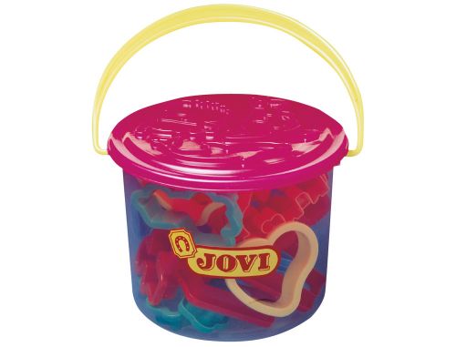 Balde com 24 moldes plasticina para modelagem 6 modelos , Jovi , 25485 , 8412027004664
